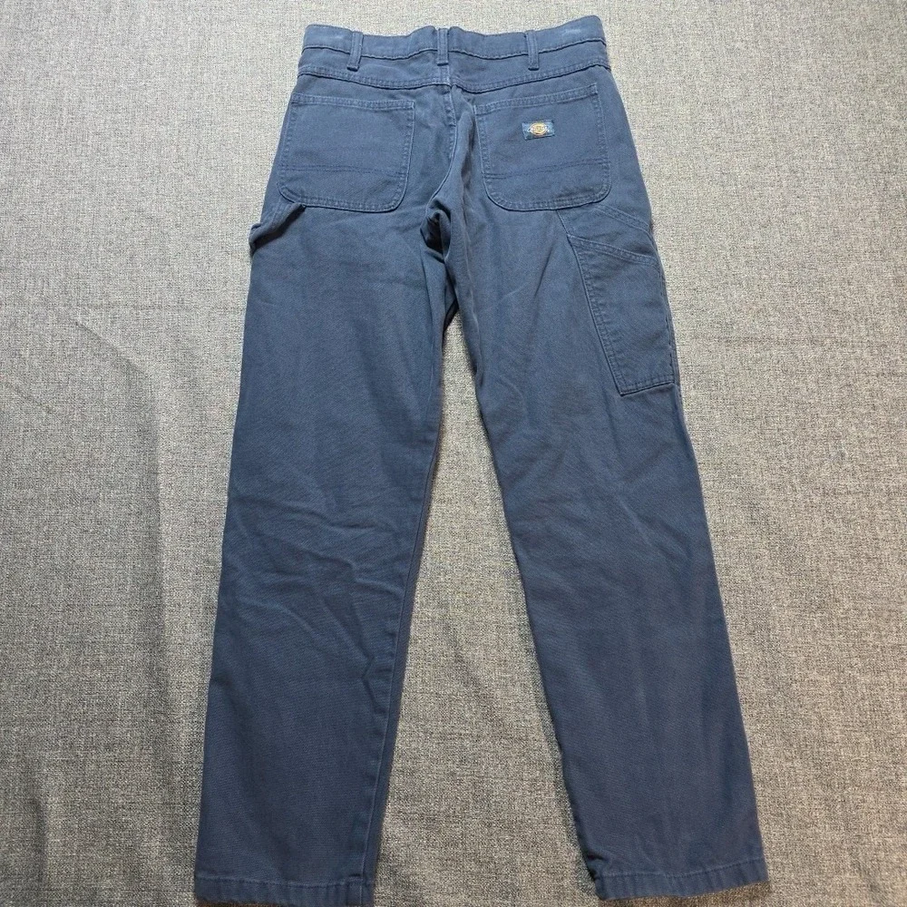 Dickies Jeans Mens 30x32 Black Carpenter Utility Workwear Denim Pants Straight